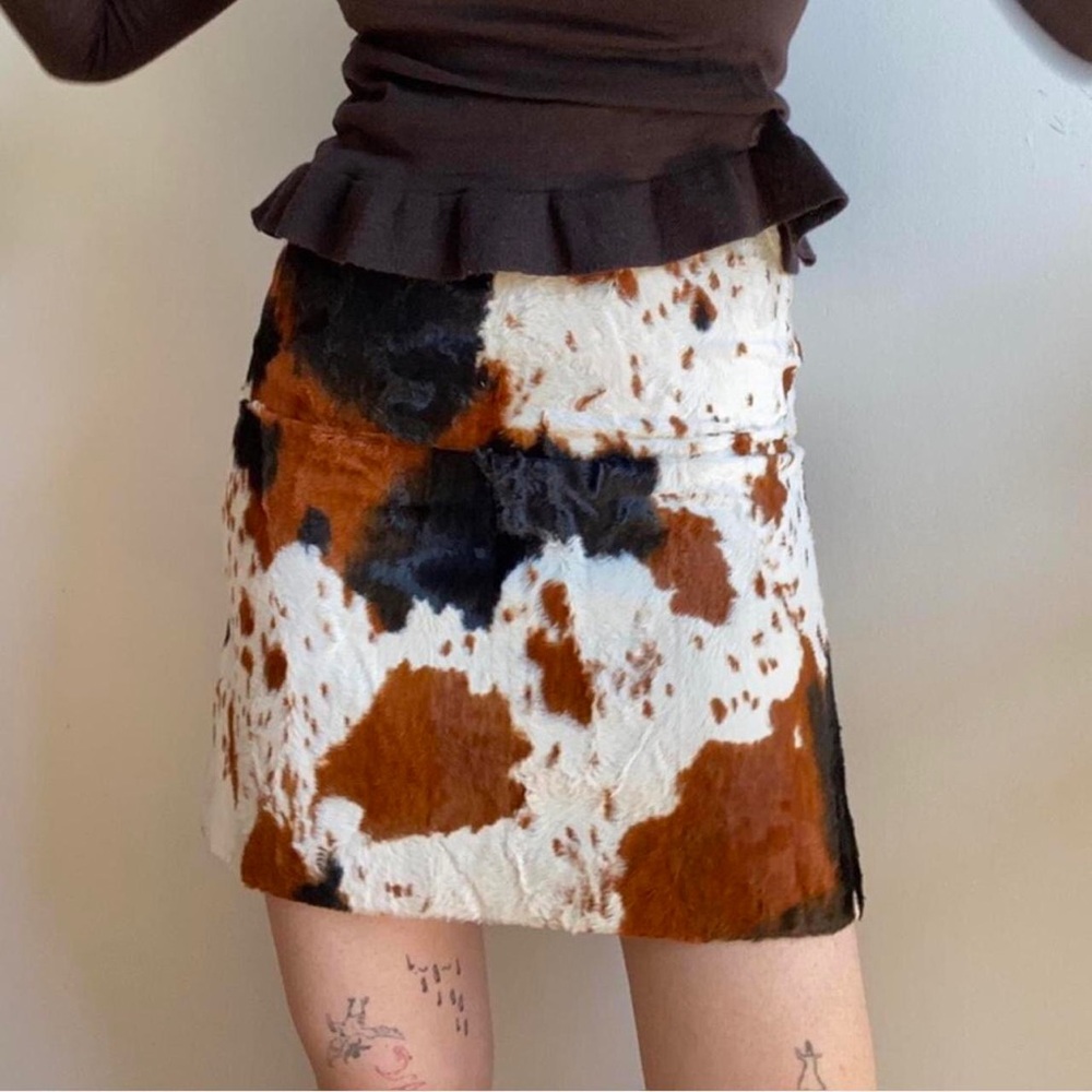 Katharine Hamnett Cow Print Skirt